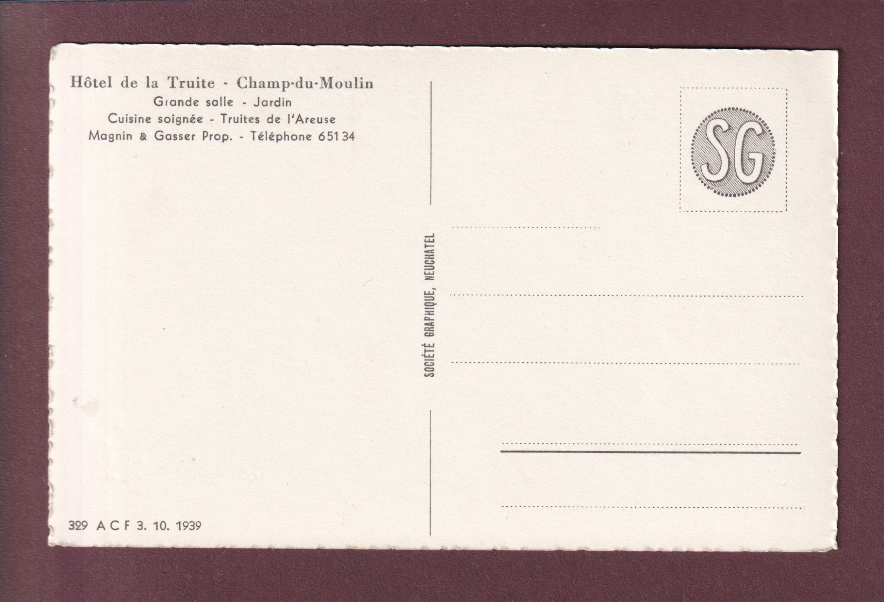 Cartoline postali: Gorges de l'AREUSE - Cascades – Usato da Pully venduto da nicecards 1