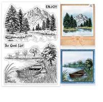 Neues Set  Motivstempel  Bergwelt  11x16 cm