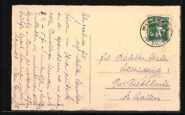 Cartoline postali: AK Wildhaus, Pension Acker, 1916 – Usato da Berlin venduto da bartko-reher 1