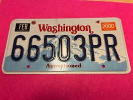 Plaque immatriculation USA WASHINGTON