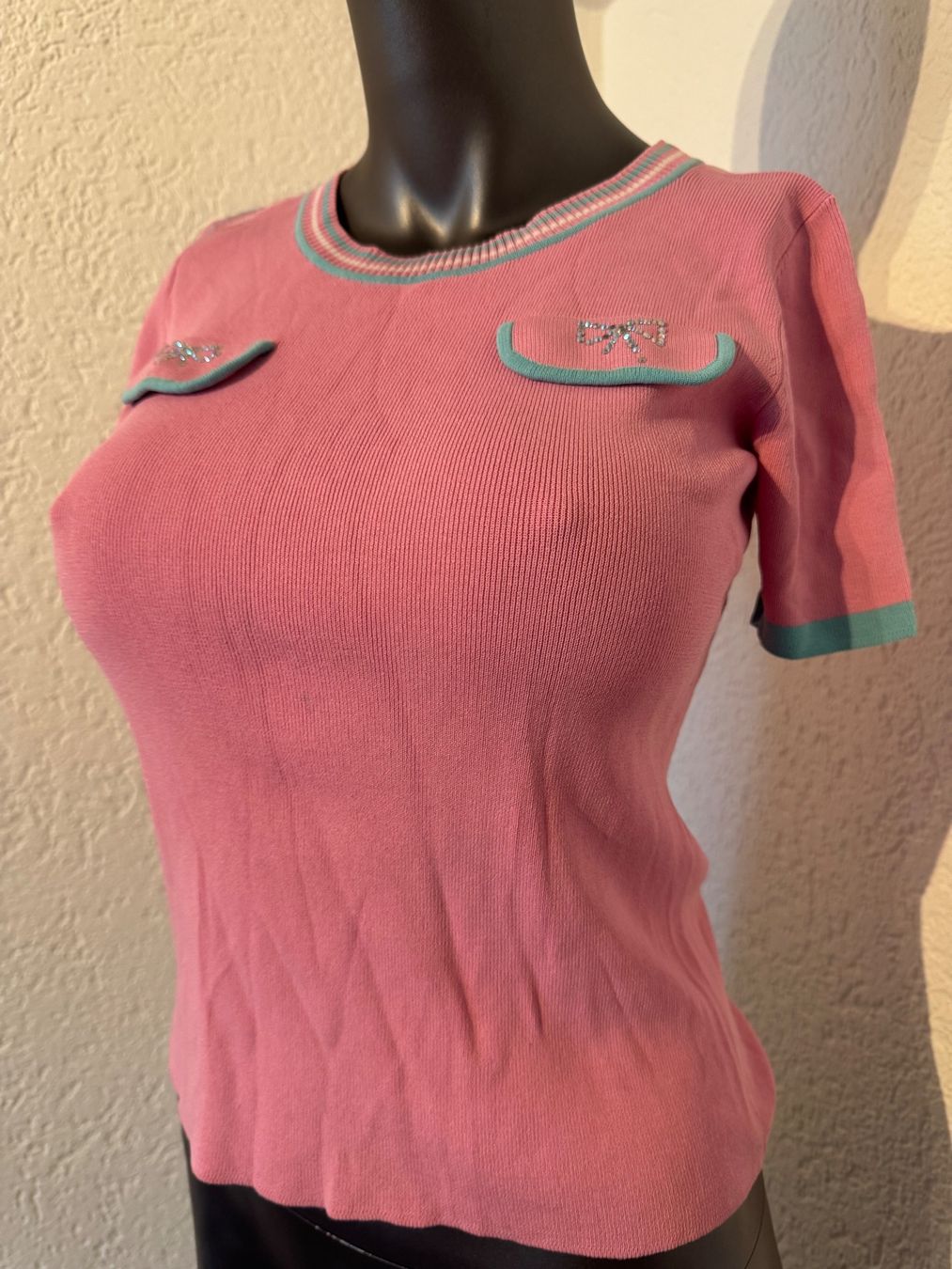 Top: Herbst Sommer Top mit Schmucksteinen Gr S – Usato da Frenkendorf venduto da Style365 1
