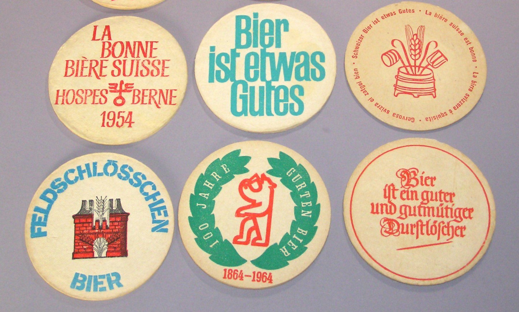 Untersetzer: 11ST. DIVERSE ALTE BIERDECKEL – Gebraucht aus Grenchen von Antique-hunter 2
