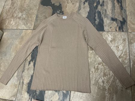 Zara Pullover gerippt beige Grösse M guter Zustand