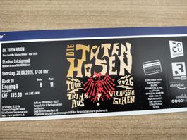 Sitzplatzticket für das Toten Hosen Konzert
