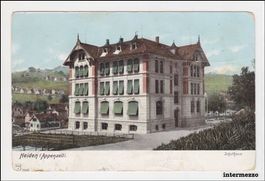 Heiden // Schulhaus // Litho Appenzell