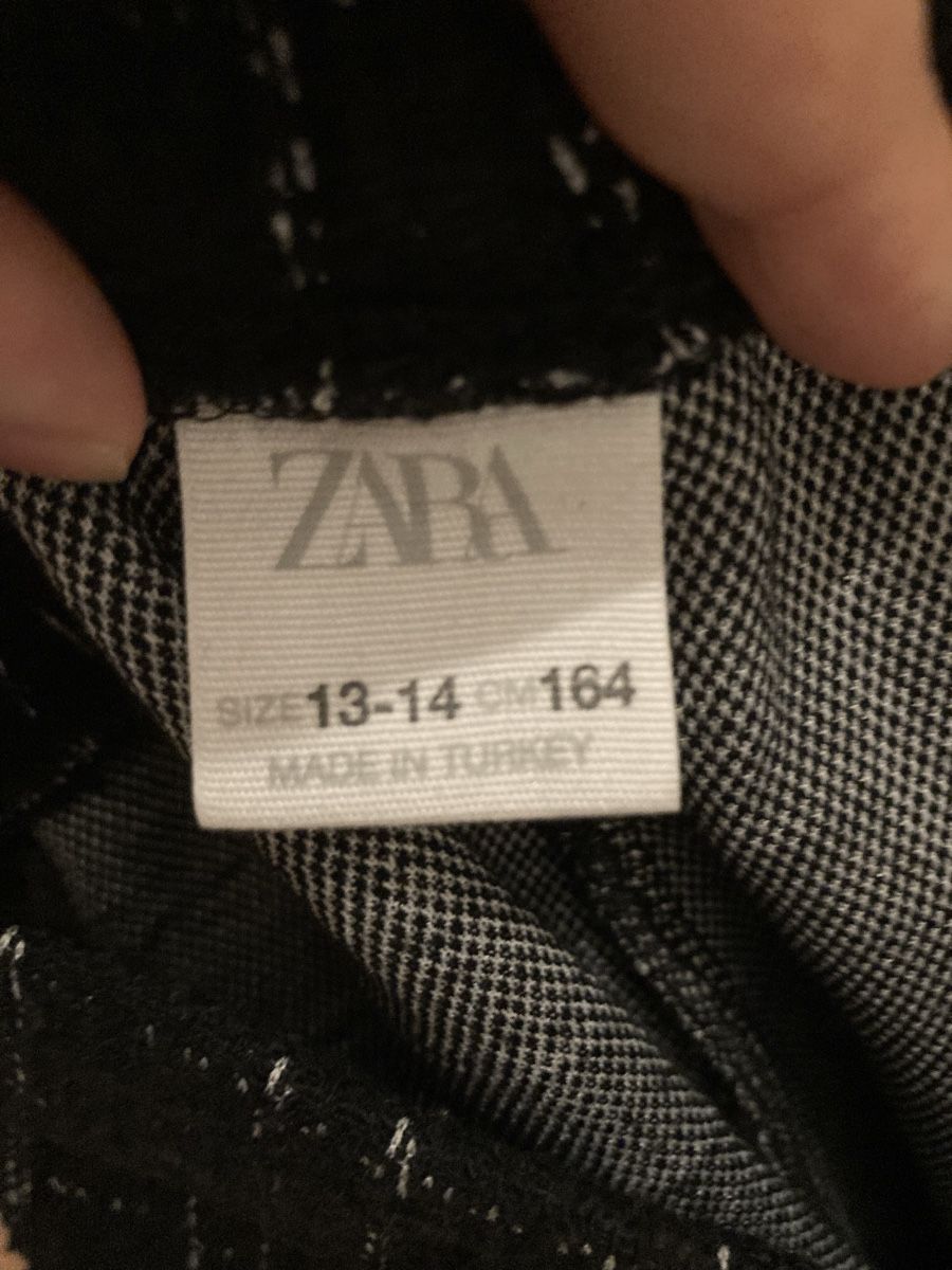 Zara Pantaloni: Trousers ZARA Checked Pattern Black White Size 164  – Nuovo (secondo la descrizione) da Zürich venduto da sele_x 1