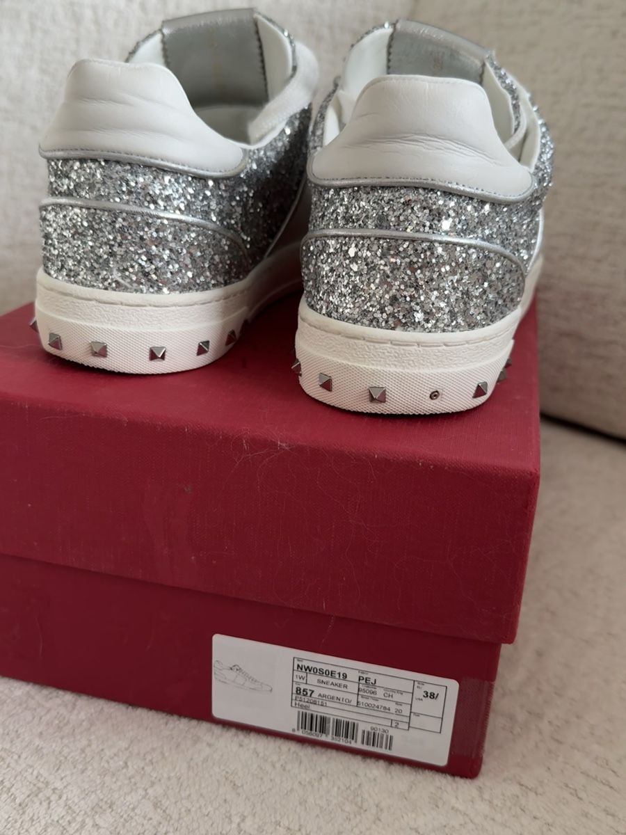 Valentino Scarpe da donna: Valentino Garavani Rockstud Sneaker Glitter – Usato da Zürich venduto da di_archive 3