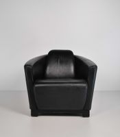 Calia Italia „Hotel“ Sessel – schwarzes Leder