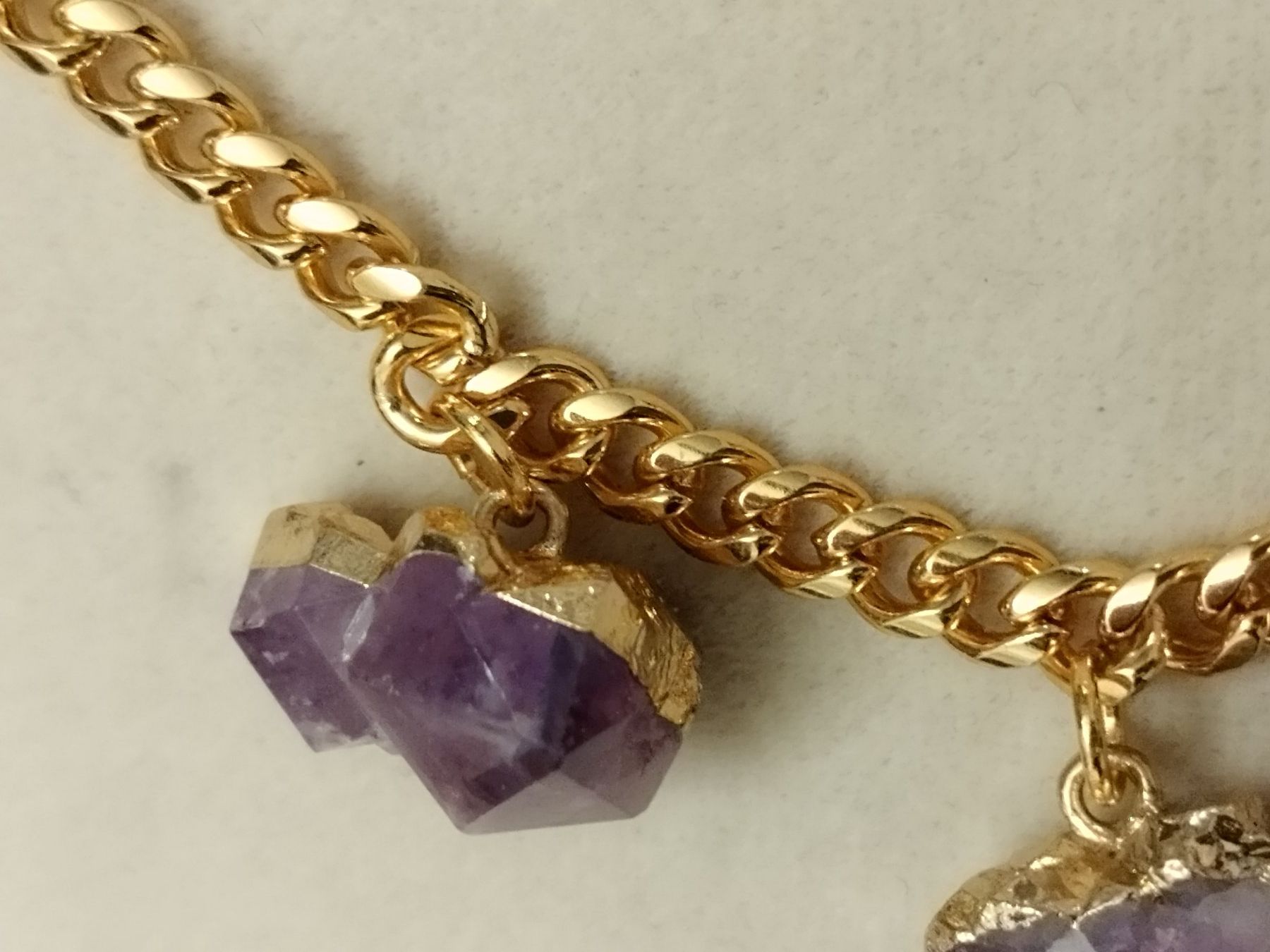 Catenine: Amethyst Natural Stones Halz Kette. – Nuovo (secondo la descrizione) da Basel venduto da pro_79rs 2