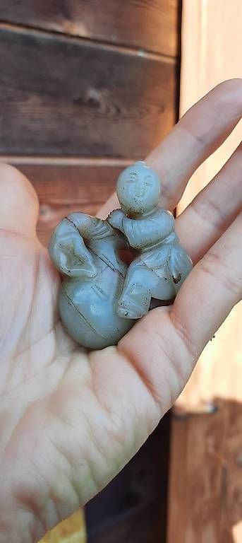 Statuette: chine ancienne,  figurine en jade – Usato da Chardonne venduto da hel_h5k2 1