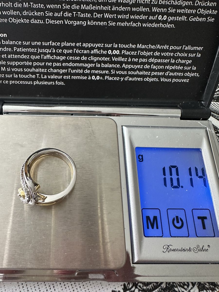 Anelli: Bague or jaune et or blanc + brillants – Usato da Choëx venduto da Maitresplinter 5