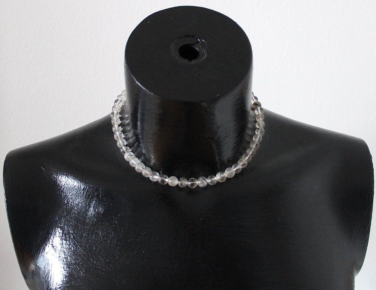 Catenine: Turmalinquarz-Halskette ca. 19 cm, Perlen 8 mm – Usato da Locarno venduto da madame-tus-sauds 3