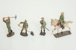 Lot soldats Elastiolin Travaux et chevalier