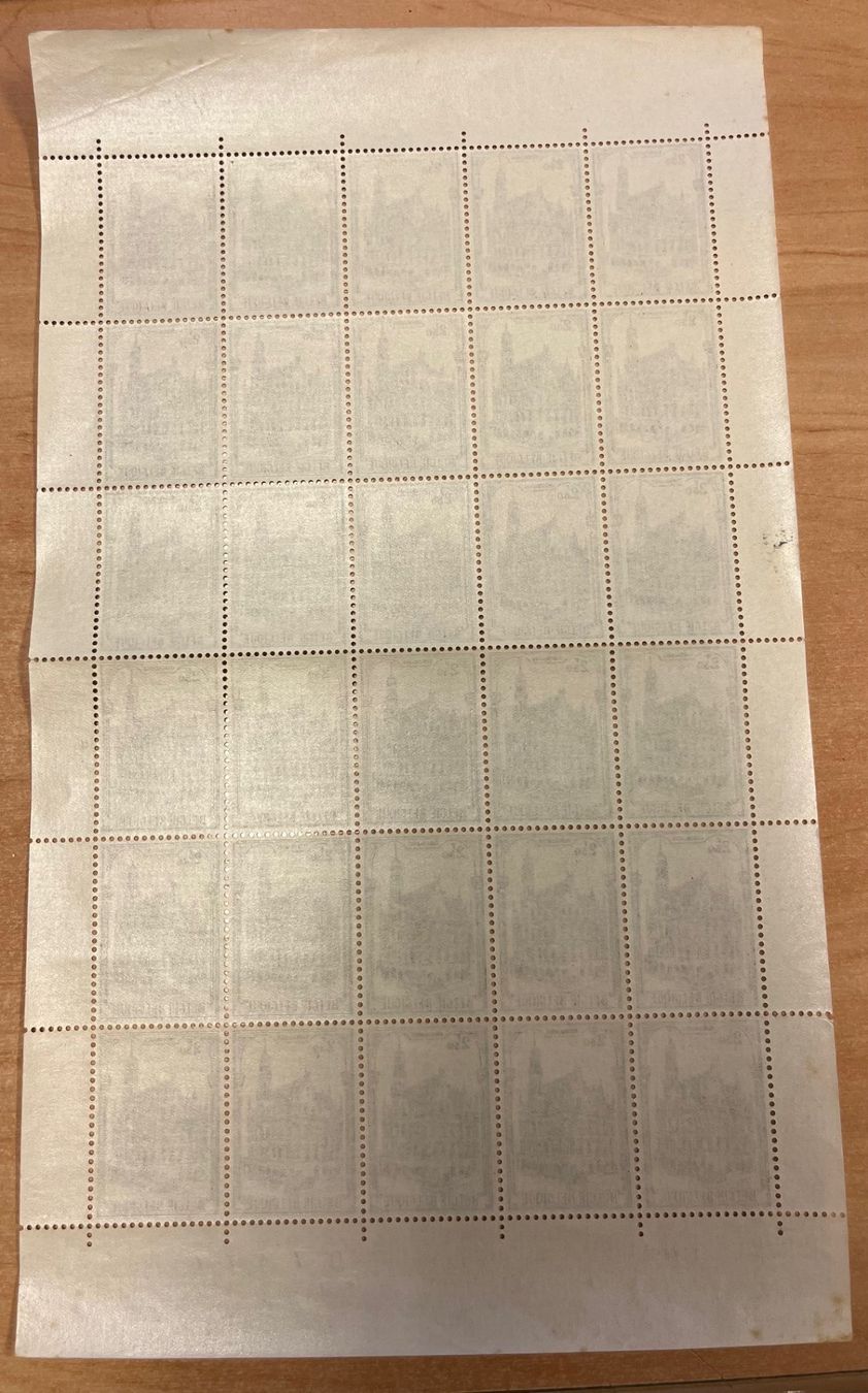 Tutti i francobolli: Feuille de 30 timbres belges 1959 – Nuovo (secondo la descrizione) da Matran venduto da Bridge-Mania 2
