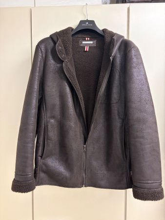 Herren Stoffjacke im Lederlook mit Kapuze XXL - Top Zustand