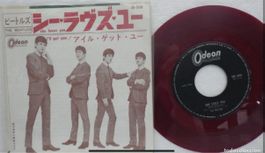 Beatles She loves you / I'll get you 7" Japón Vinyle Rouge