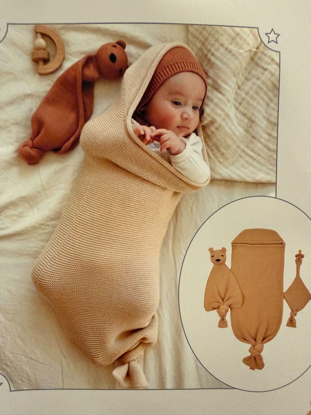 Decken: Baby Strick Cocoon Swaddle Set 0–8 Monate – Neu und originalverpackt aus Luzern von EZEREN 3