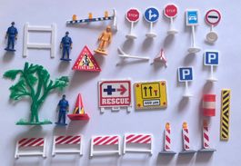 Panneaux de signalisation miniatures et petits personnages