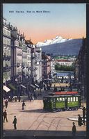Genève, Rue du Mont Blanc, Strassenbahn