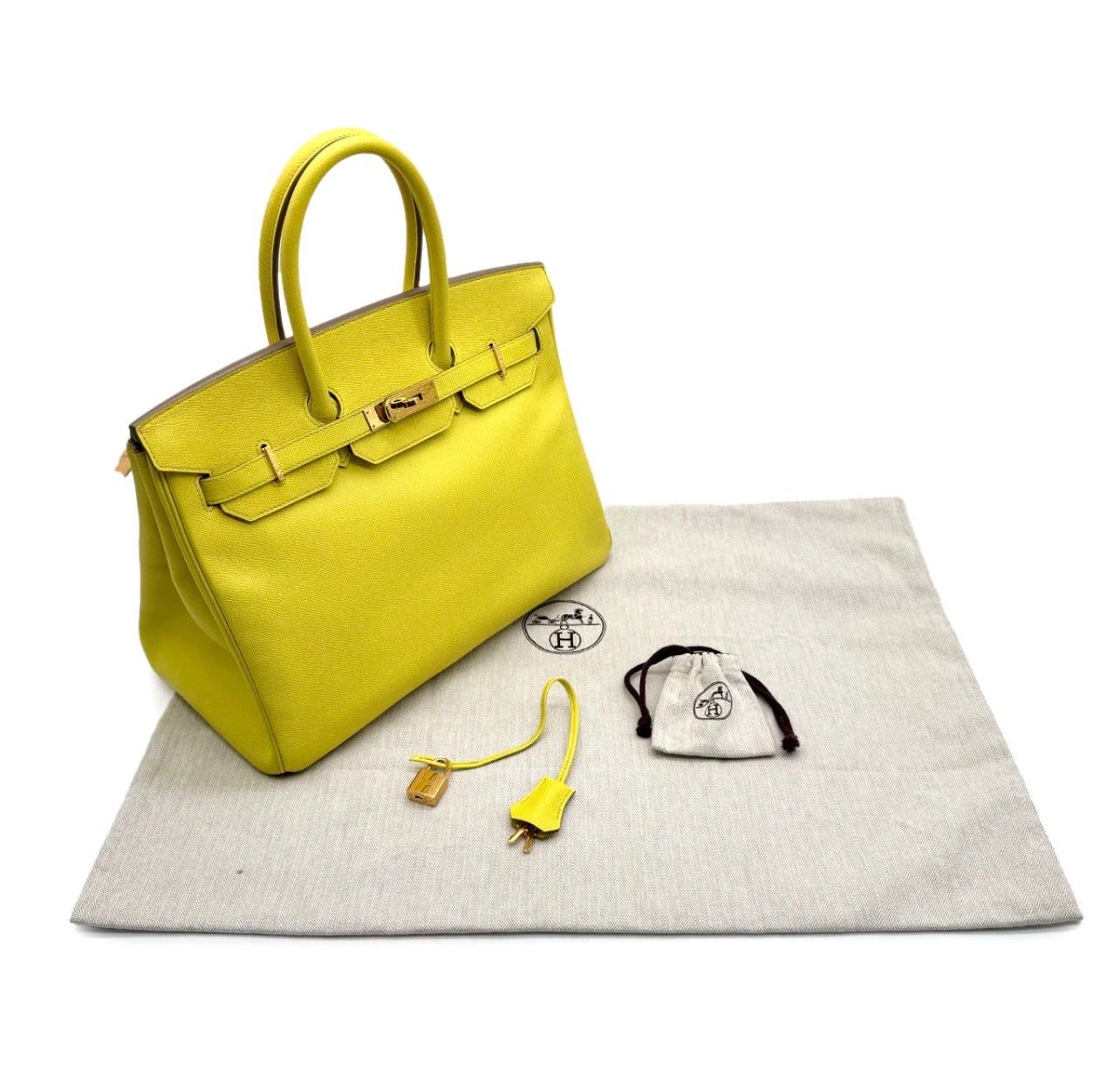 Borse da donna: Hermès Birkin 35 Epsom Lime – Usato da Cossonay-Ville venduto da Clel91 4