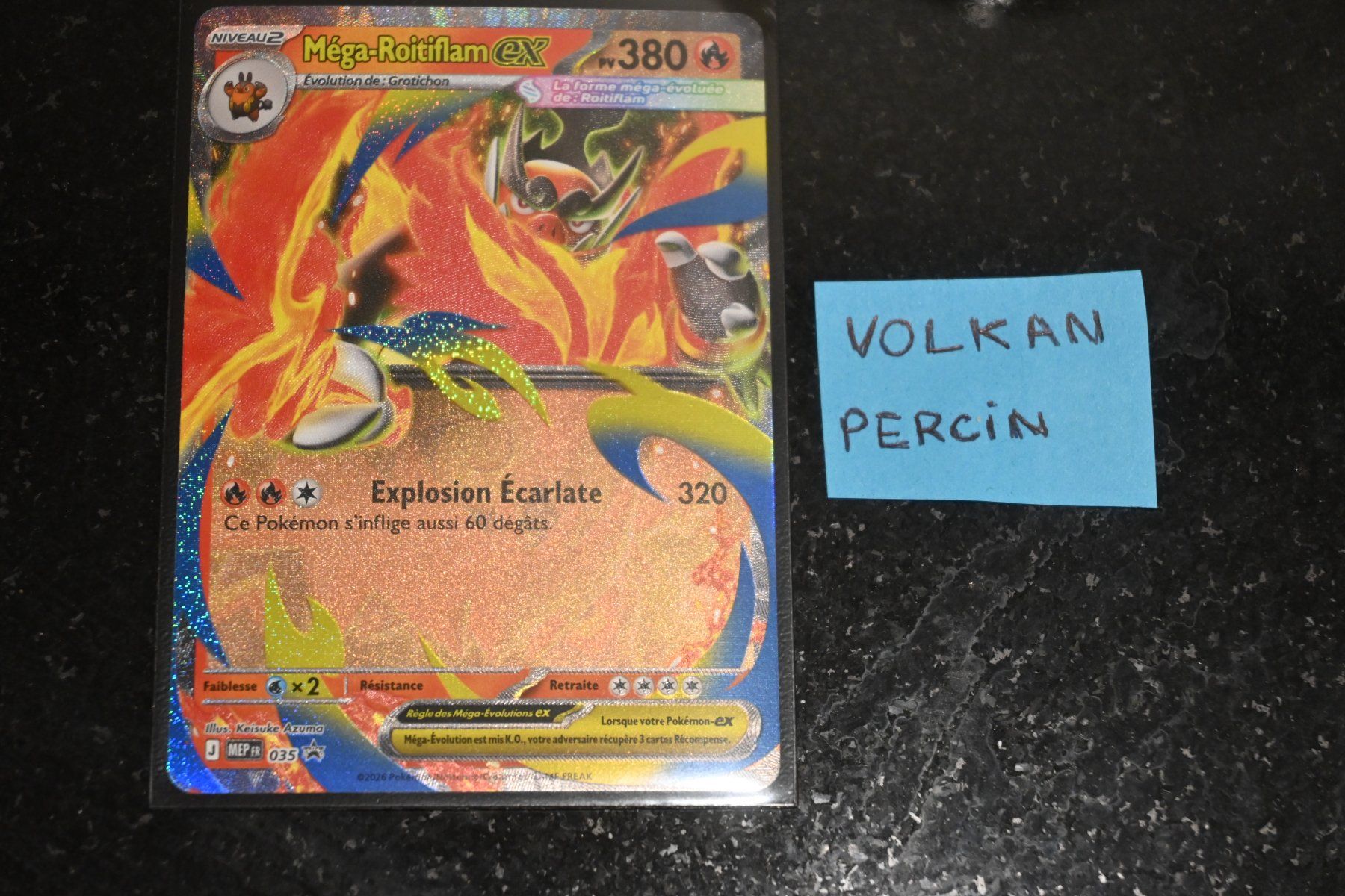 Pokémon Sammelbilder & Trading cards: Mega Roitiflam ex (MEP 035) FR – Neu (gemäss Beschreibung) aus Aigle von PSAPOKEVOVO