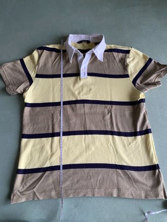Polo Zara Sport, gelb/beige, Gr. L, Vintage,, gestreift