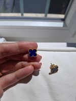 Boucles d'oreilles bleu marine