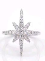 Bague argent avec diamants de moissanite GRA