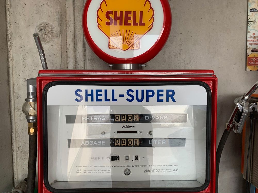 SHELL Tanksäule aus 70. Jahre kompl. Restauriert Original! (Gebraucht ...