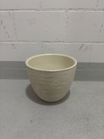 Blumentopf Keramik Beige strukturierter Zustand gut