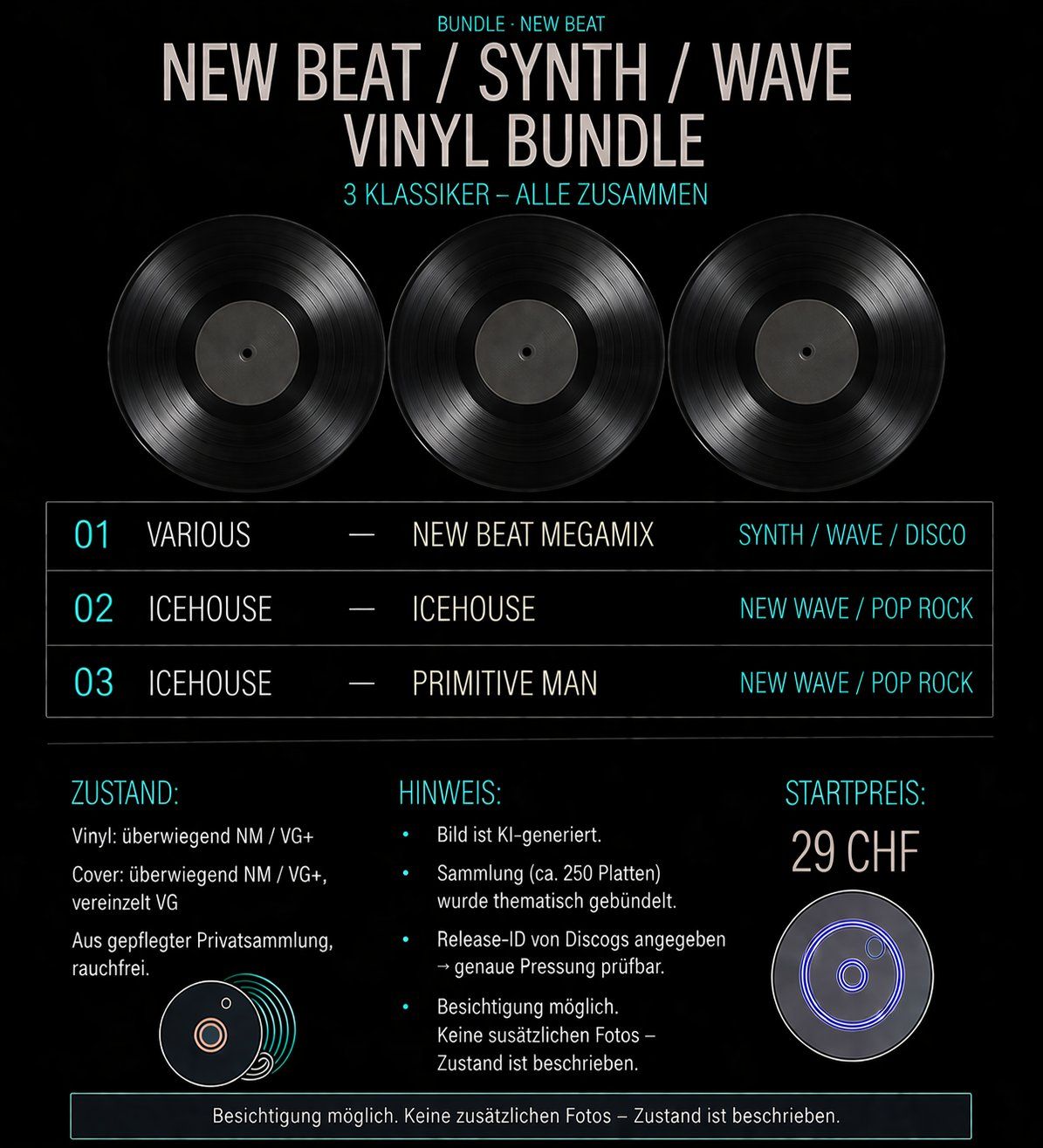 Dischi in vinile: New Beat / Synth / Wave Vinyl Bundle – Usato da Zürich venduto da DonDDR