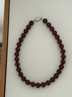 burgundy red necklace