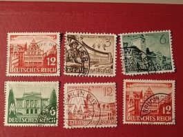 Briefmarken Deutsches Reich, 6 Stk, Reichsmesse Leipzig