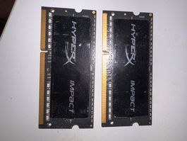 2x HyperX Impact SO-DIMM DDR4 RAM Riegel guter Zustand