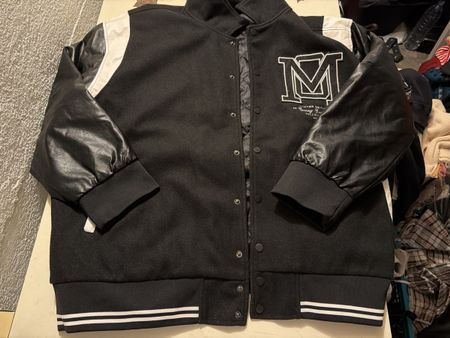 Herren College Jacke boohooMAN schwarz Grösse XL