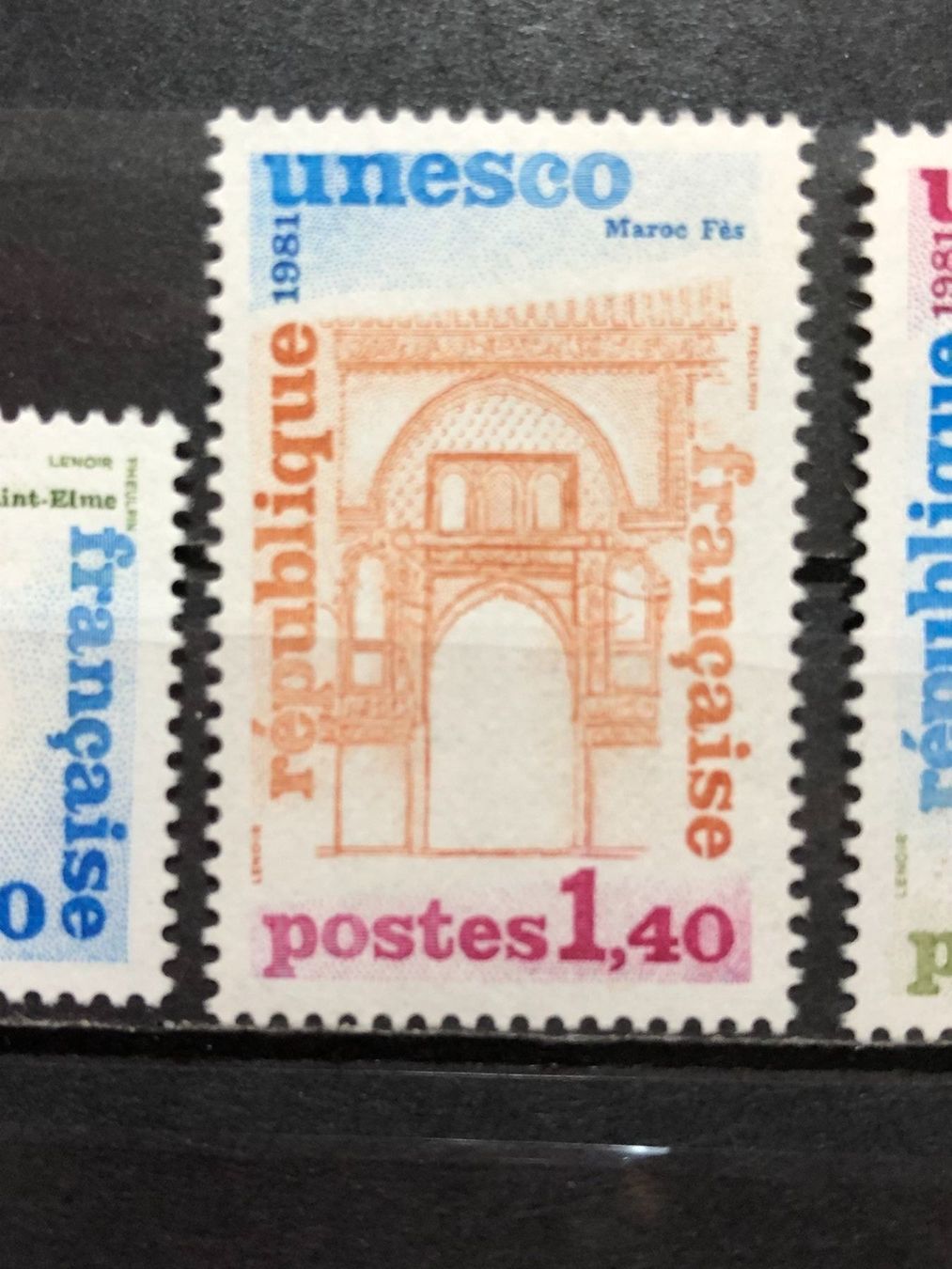 Tutti i francobolli: Triplet UNESCO Neufs** 1981 – Nuovo e nell'imballaggio originale da Lausanne venduto da ffhoud 2