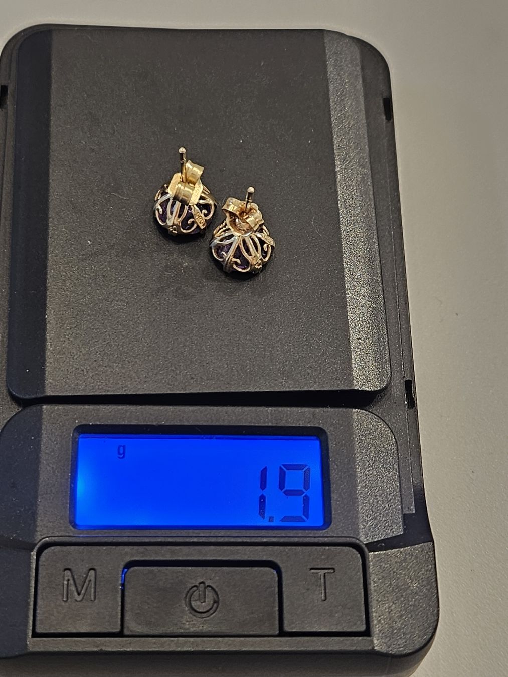 Orecchini pendenti & Orecchini a lobo: 585 Goldohrstecker mit Amethyst Edelstein – Usato da Schlieren venduto da Bestleo 5