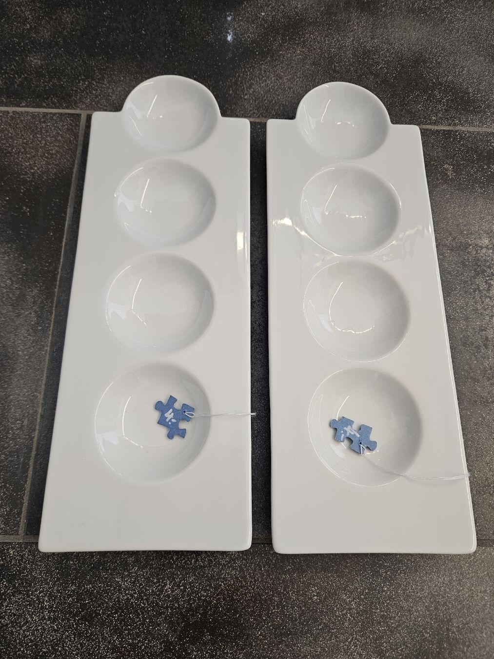 ASA Selection Piatti: 2x ASA Selection Dessert Teller 3 Fächer Porcelain Weiss – Nuovo (secondo la descrizione) da Anwil venduto da tamoos