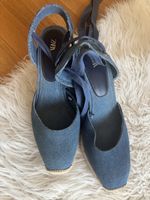 Zara Sandale, Gr. 40, Denim-Look, Top Zustand für Sommer!