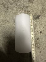 Grosse Stumpenkerze, weiss, ca. 11.5cm