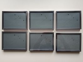 Alu-Wechselrahmen 13x18 cm, Glas spiegelnd, 6 Stk.