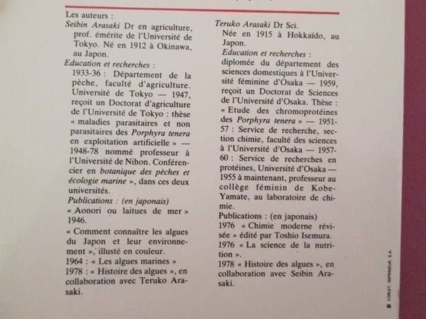 Libri: Les légumes de mer – Usato da Neuchâtel venduto da Dualseele 2