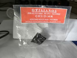 Vulkan Obsidian Stein, Nisyros Griechenland, Rarität!