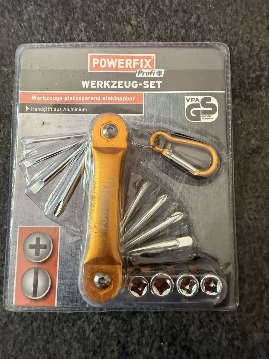 Tous les outils: POWERFIX Werkzeug-Set Multitool Orange Aluminium Neu – Neuf avec emballage d'origine à BASEL par zum_schneugge 1