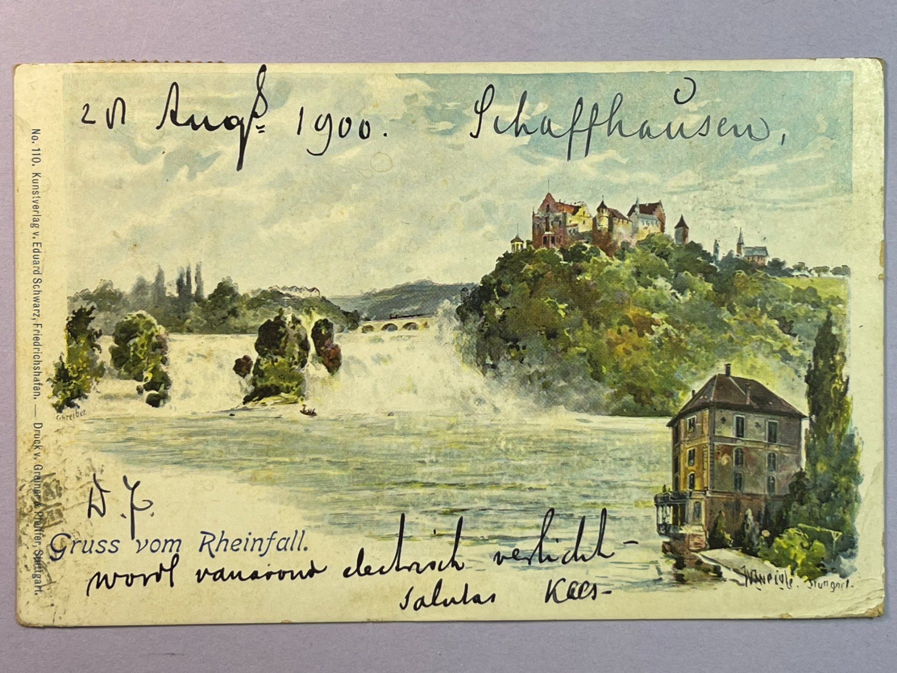 Cartoline postali: Gruss vom Rheinfall - 1900 !!! – Usato da Steg VS venduto da _vinci_