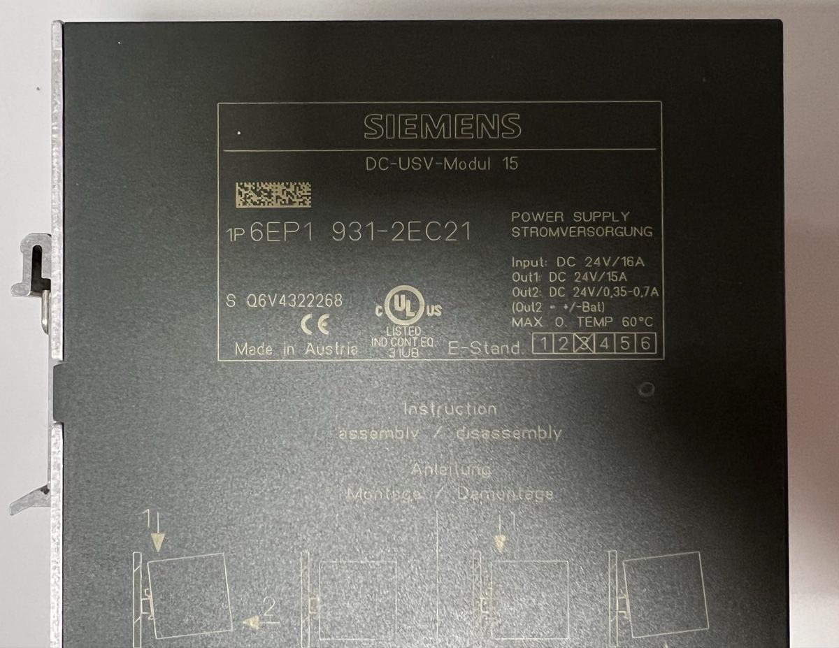Siemens Componenti elettronici: Siemens 6EP1 931-2EC21 SPS – Usato da Euthal venduto da ruckzuckrohrfrei 3