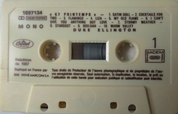 Kompaktkassetten: CASSETTE DUKE ELLINGTON - JAZZ – Gebraucht aus PORRENTRTUY von RABAIS_SPORT 2