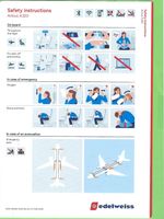 Edelweiss Airbus A320, Safety Card (2026)