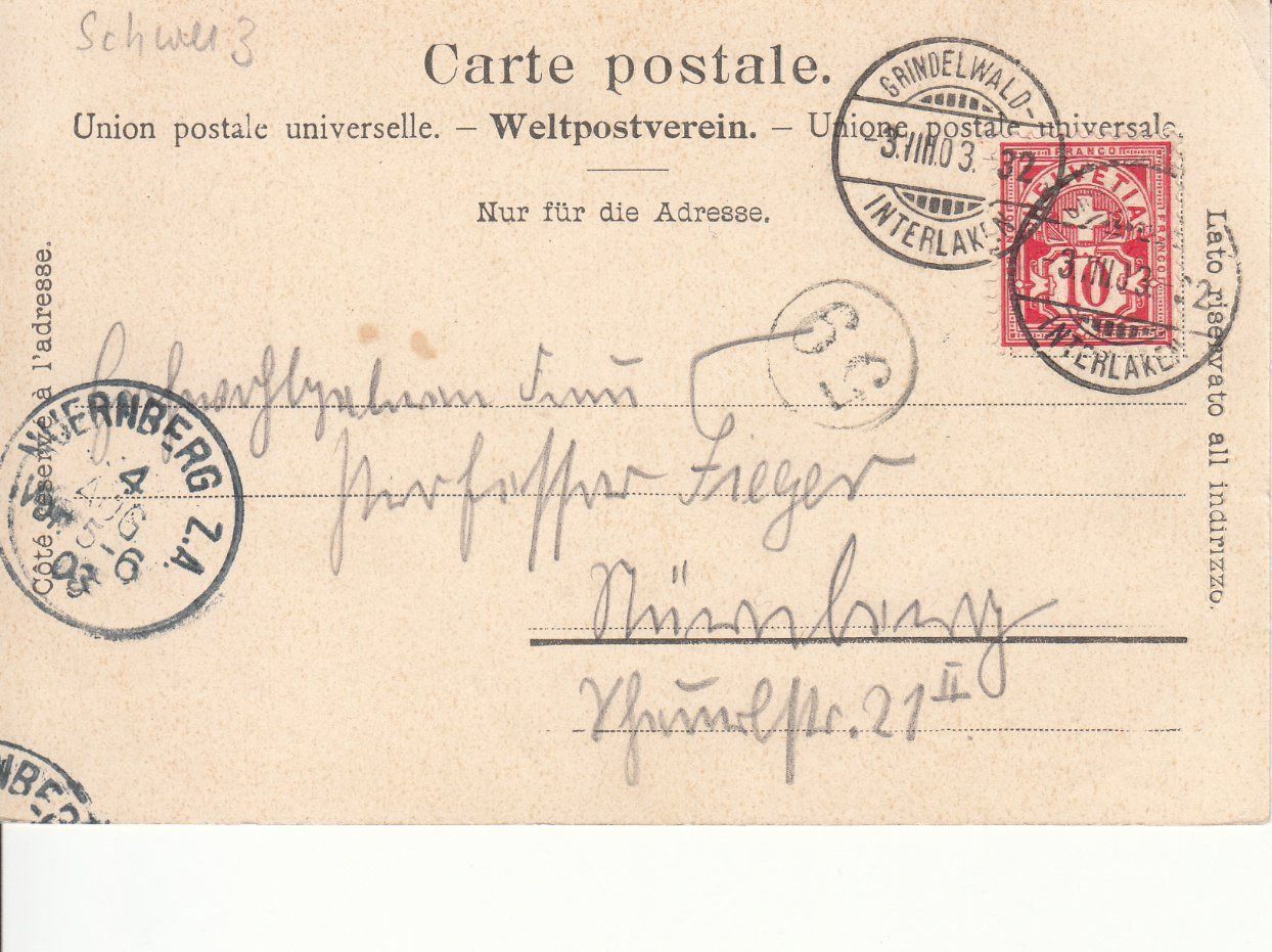 Cartoline postali: Lauterbrunnen 1903 – Usato da Bürglen TG venduto da StampGraf 1