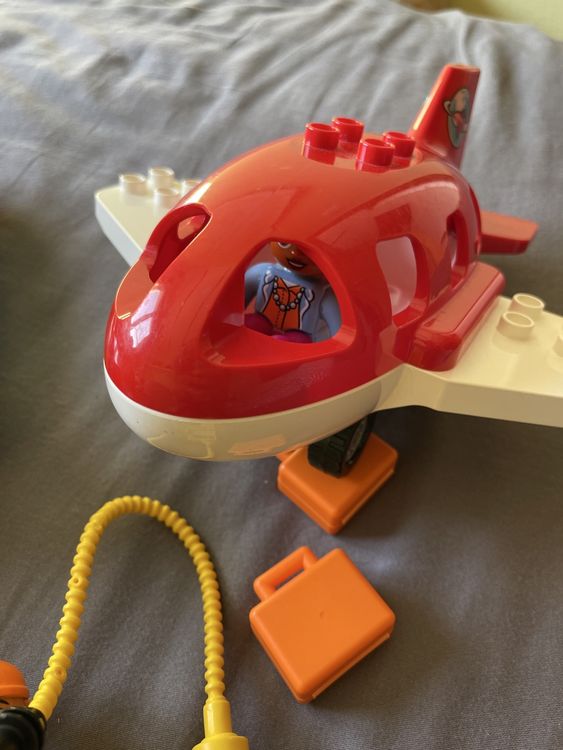 Lego Duplo Flugzeug Set mit Tankwagen und Figuren, Top! 3